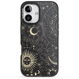 iPhone 16 Pro Max Sun & Symbols Astrological Black Impact Phone Case