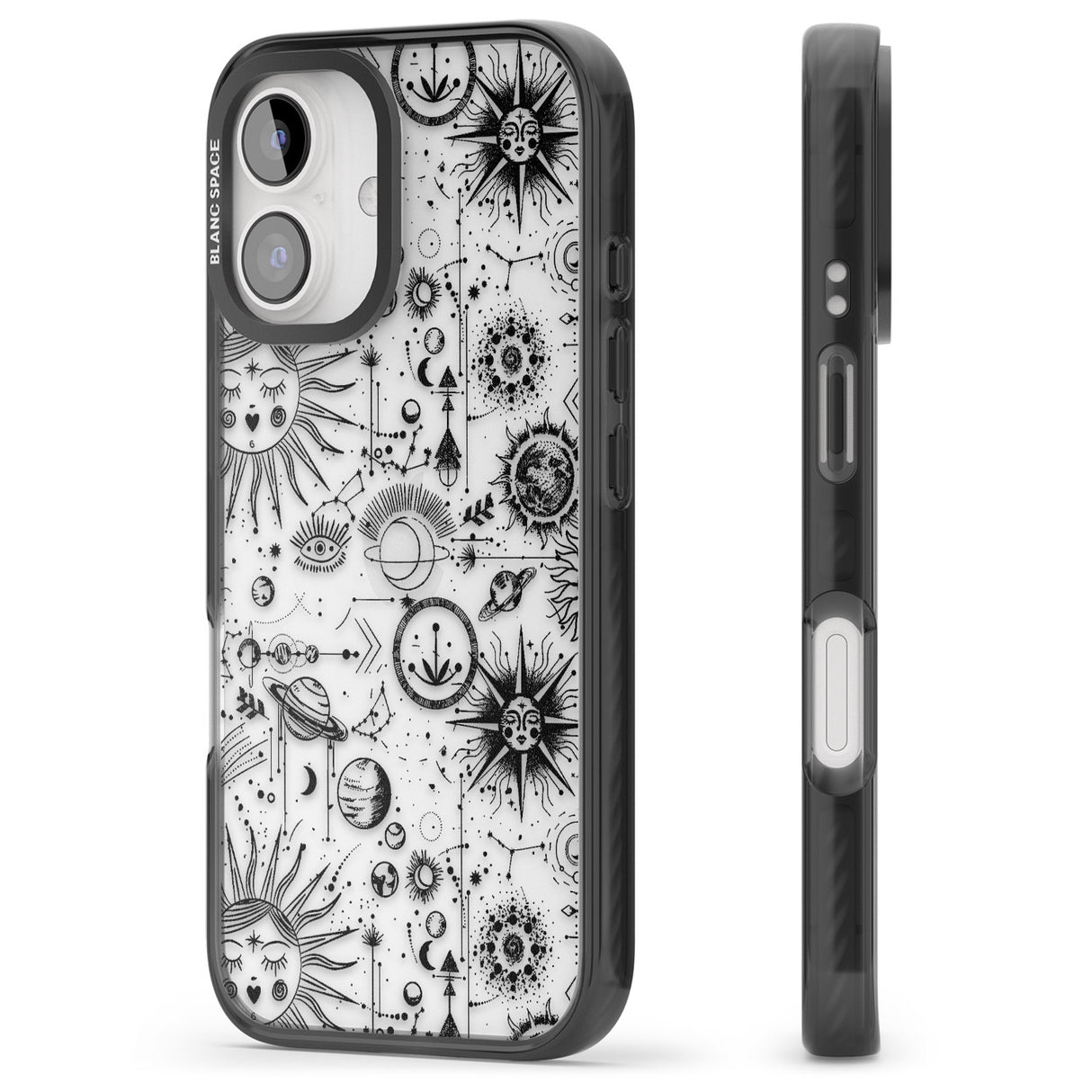 iPhone 16 Pro Max Suns & Planets Vintage Astrological Black Impact Phone Case