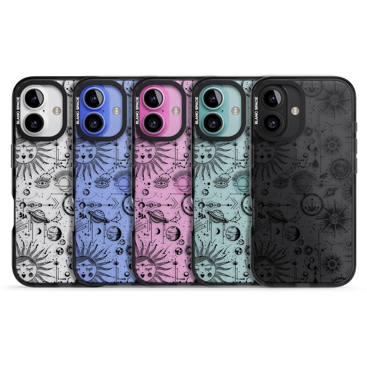 iPhone 16 Pro Max Suns & Planets Vintage Astrological Black Impact Phone Case