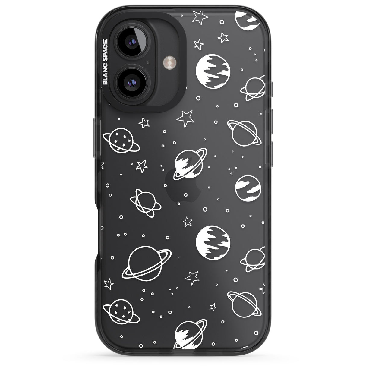 Cosmic Outer Space Design White on Clear