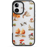 Fall Forest Friends Black Impact Phone Case for iPhone 16, iPhone 16 Plus