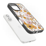 Butterfly & Bloom Autumn Floral Black Impact Phone Case for iPhone 16, iPhone 16 Plus