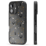 iPhone 16 Pro Max Sweet as Honey Patterns: Bees & Hearts (Clear) Black Impact Phone Case