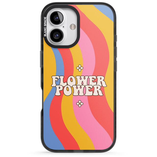 iPhone 16 Melting Flower Power Clear Impact Phone Case