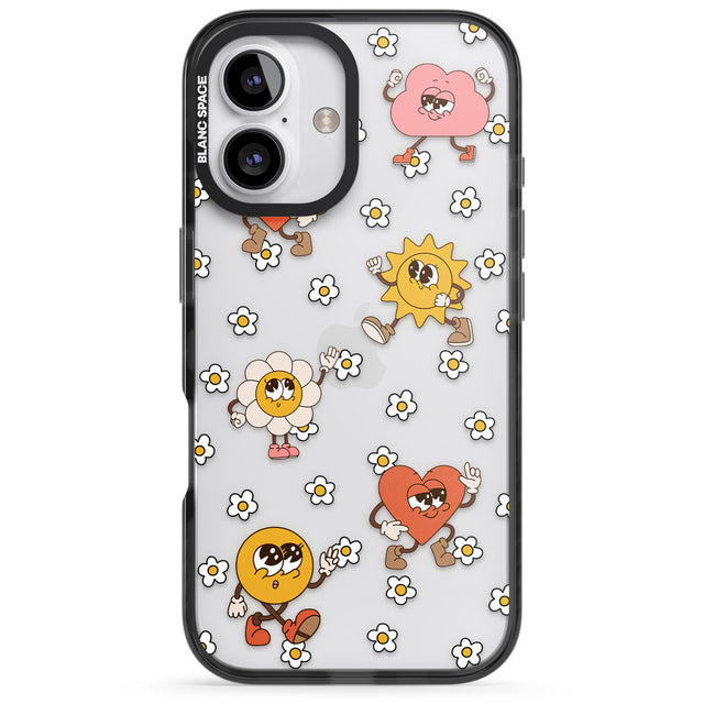 iPhone 16 Daisies & Friends Clear Impact Phone Case