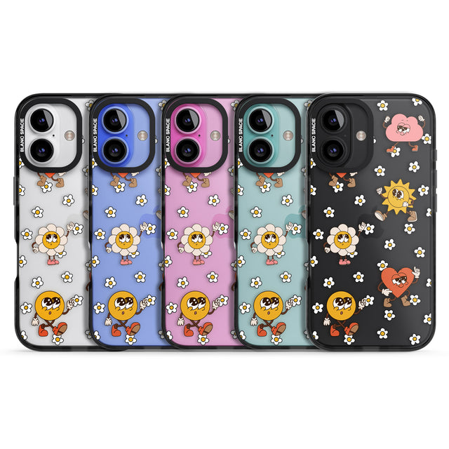 iPhone 16 Daisies & Friends Clear Impact Phone Case