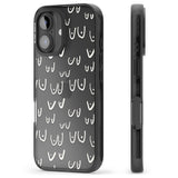 iPhone 16 Pro Max Free the boob (White) Black Impact Phone Case