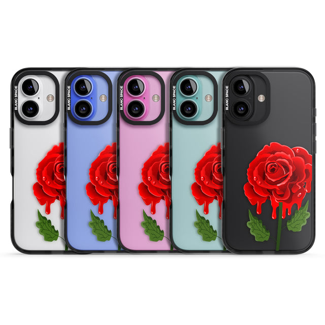 iPhone 16 Melting Rose Clear Impact Phone Case