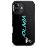 iPhone 16 Pro Max Personalised Graffiti Astronaut Black Impact Phone Case