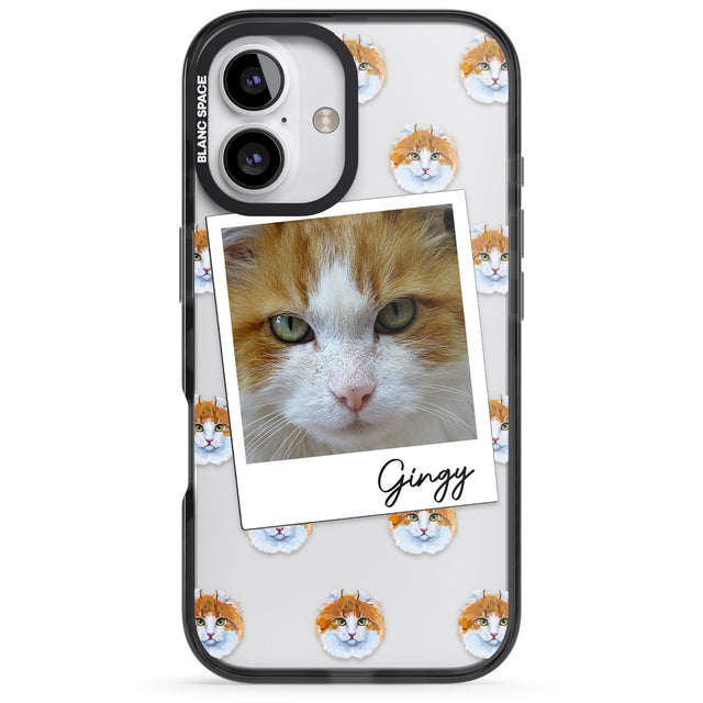 iPhone 16 Pro Max Personalised American Curl Photo Black Impact Phone Case