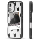 iPhone 16 Pro Max Personalised Bombay Cat Photo Black Impact Phone Case