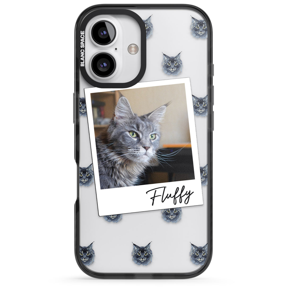 iPhone 16 Pro Max Personalised Maine Coon Photo Black Impact Phone Case