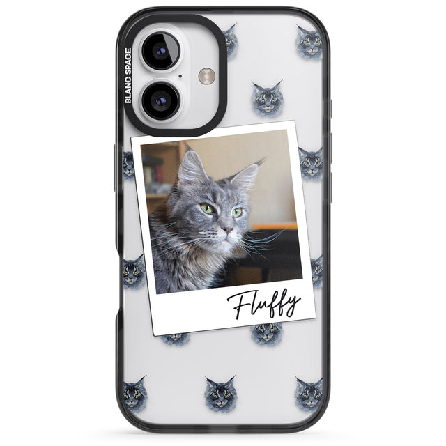 iPhone 16 Pro Max Personalised Maine Coon Photo Black Impact Phone Case