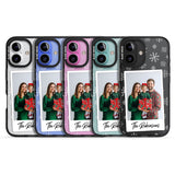 Personalised Snowflake Photo Black Impact Phone Case for iPhone 16, iPhone 16 Plus