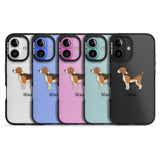 iPhone 16 Pro Max Personalised Hand Painted Beagle Black Impact Phone Case