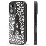 iPhone 16 Pro Max Personalised Floral Pattern Personalised Black Impact Phone Case