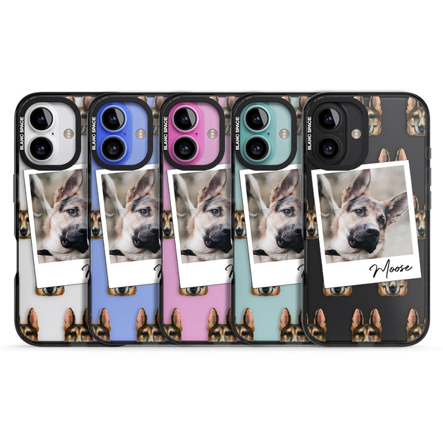 iPhone 16 Pro Max Personalised German Shepherd - Dog Photo Black Impact Phone Case