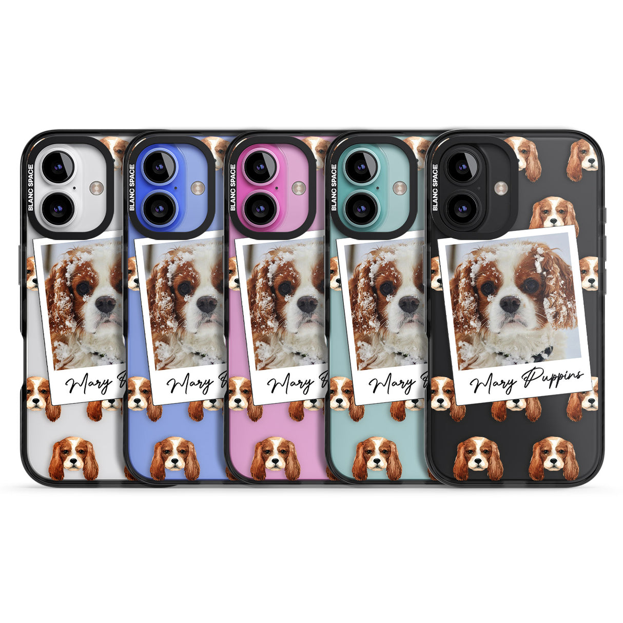 iPhone 16 Pro Max Personalised Cavalier King Charles - Dog Photo Black Impact Phone Case