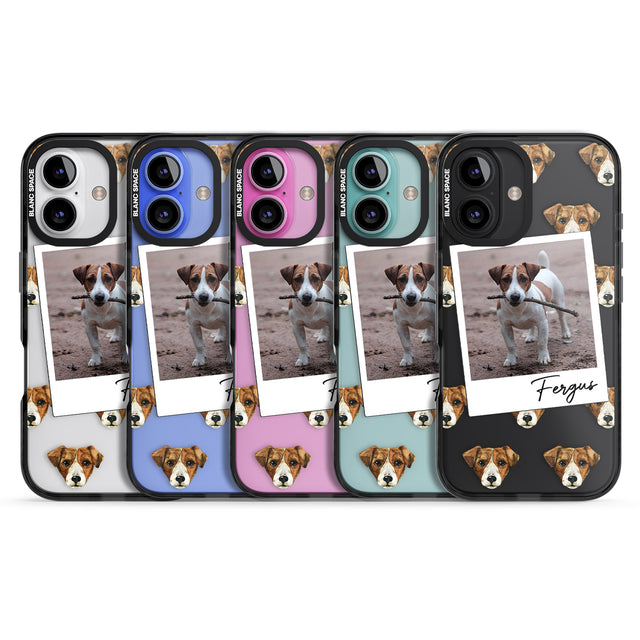 iPhone 16 Pro Max Personalised Jack Russell - Dog Photo Black Impact Phone Case