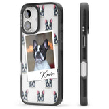 iPhone 16 Pro Max Personalised French Bulldog, Black & White - Dog Photo Black Impact Phone Case