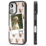 iPhone 16 Pro Max Personalised Labrador, Tan - Dog Photo Black Impact Phone Case