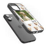 iPhone 16 Pro Max Personalised Labrador, Tan - Dog Photo Black Impact Phone Case