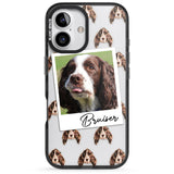 iPhone 16 Pro Max Personalised Springer Spaniel - Dog Photo Black Impact Phone Case