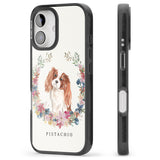 iPhone 16 Pro Max Personalised Cavalier King Charles Portrait Spaniel Black Impact Phone Case