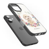 iPhone 16 Pro Max Personalised Champagne Cockapoo - Watercolour Dog Portrait Black Impact Phone Case