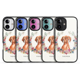 iPhone 16 Pro Max Personalised Hungarian Vizsla - Watercolour Dog Portrait Black Impact Phone Case