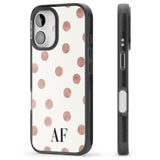 iPhone 16 Pro Max Personalised Initials & Dots Black Impact Phone Case