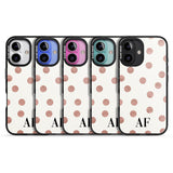 iPhone 16 Pro Max Personalised Initials & Dots Black Impact Phone Case