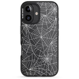 iPhone 16 Pro Max Personalised Spider Web Pattern Black Impact Phone Case