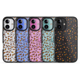 iPhone 16 Pro Max Personalised Autumn Leaves Pattern Black Impact Phone Case