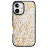 iPhone 16 Pro Max Personalised Bramble Branches Pattern Black Impact Phone Case