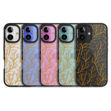 iPhone 16 Pro Max Personalised Bramble Branches Pattern Black Impact Phone Case