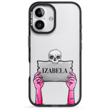 iPhone 16 Pro Max Personalised Grave Plaque Black Impact Phone Case