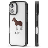 iPhone 16 Pro Max Personalised Brown Horse Black Impact Phone Case