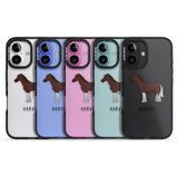 iPhone 16 Pro Max Personalised Brown Horse Black Impact Phone Case