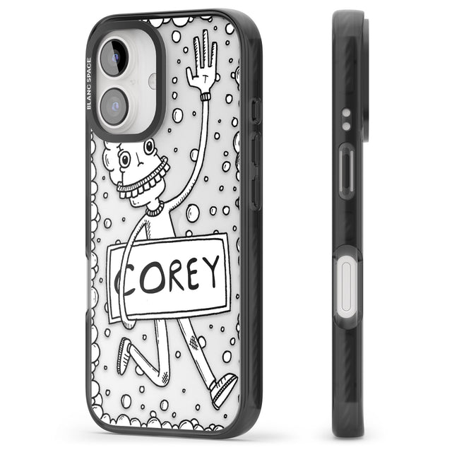 iPhone 16 Pro Max Personalised Banner Boy Black Impact Phone Case