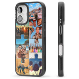 iPhone 16 Pro Max Personalised Jigsaw Photo Grid Black Impact Phone Case