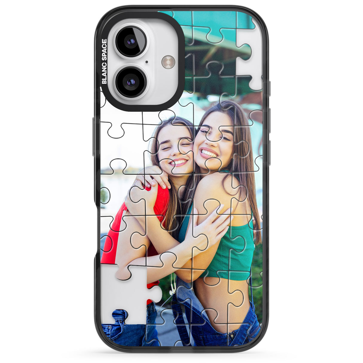 iPhone 16 Pro Max Personalised Jigsaw Puzzle Photo Black Impact Phone Case