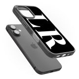 iPhone 16 Pro Max Personalised White & Black Letters Black Impact Phone Case