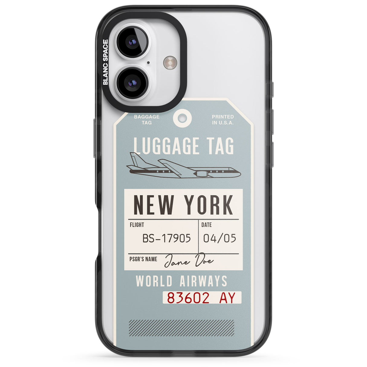 Personalised Vintage USA Luggage Tag