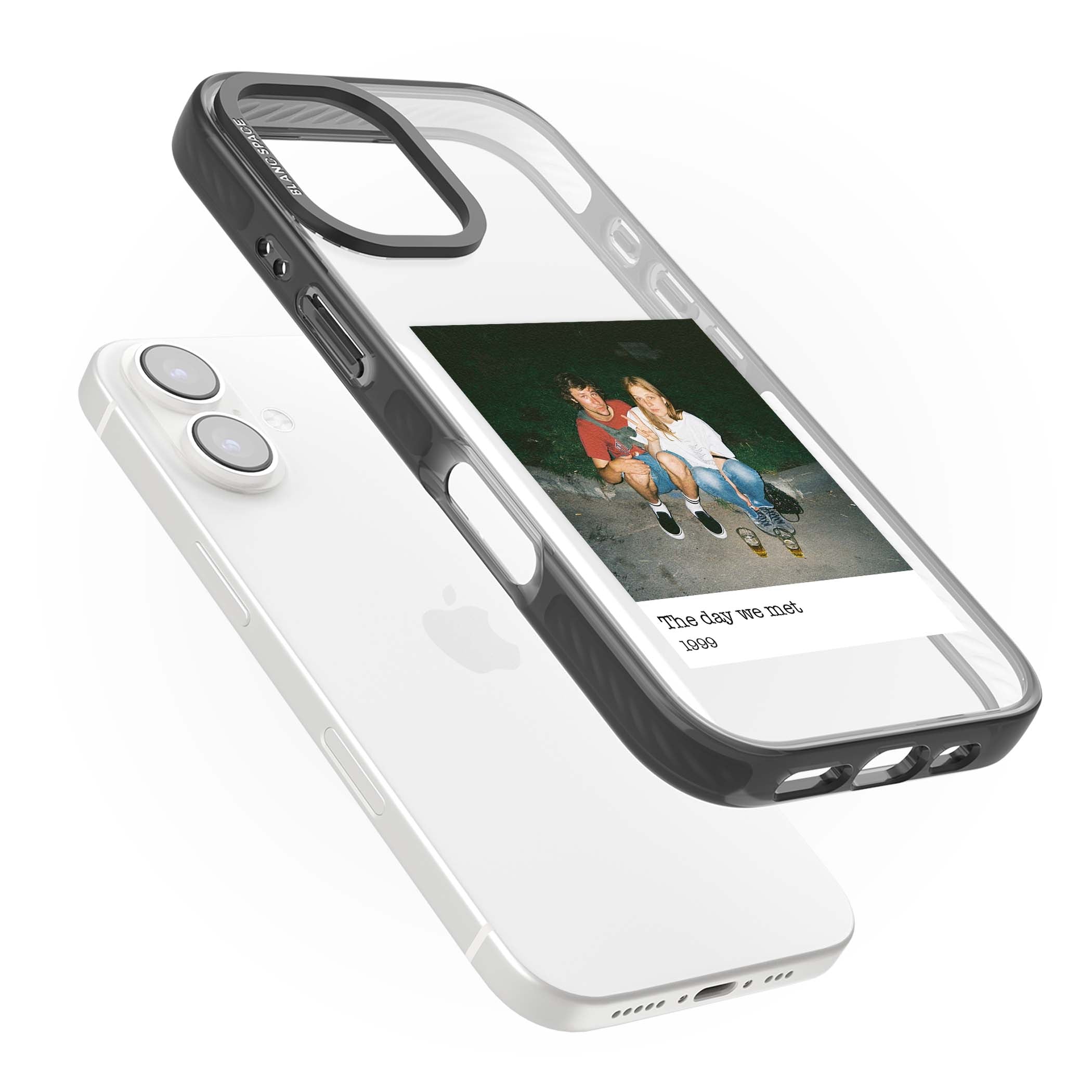 Photo Memory minimal iPhone case | Black Impact case for iPhone 16, iPhone 16 Plus
