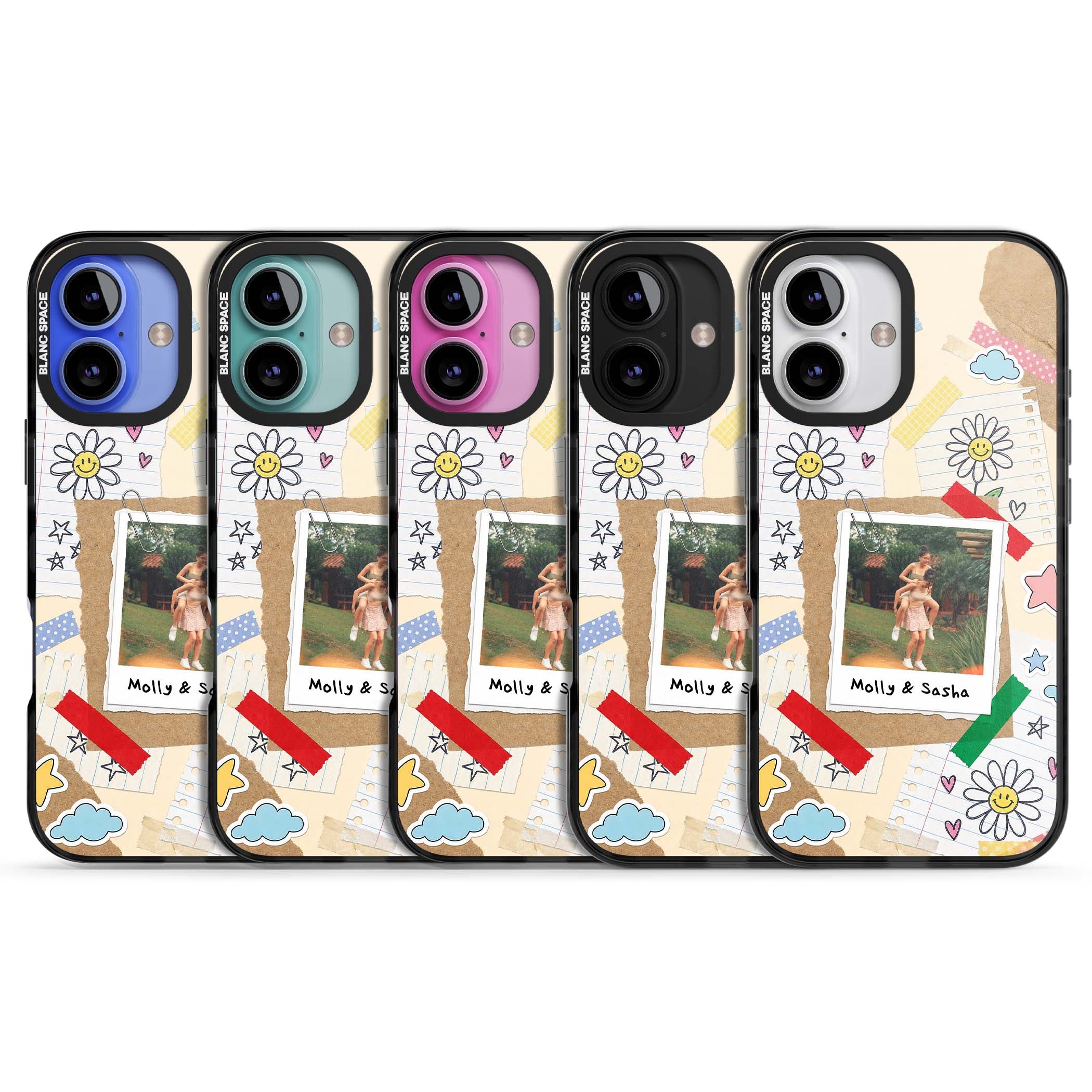 Scrapbook Photo coquette iPhone case | Black Impact case for iPhone 16, iPhone 16 Plus