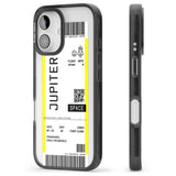 iPhone 16 Pro Max Personalised Jupiter Travel Ticket Black Impact Phone Case