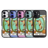 iPhone 16 Pro Max Personalised The World Tarot Card - Colour Black Impact Phone Case