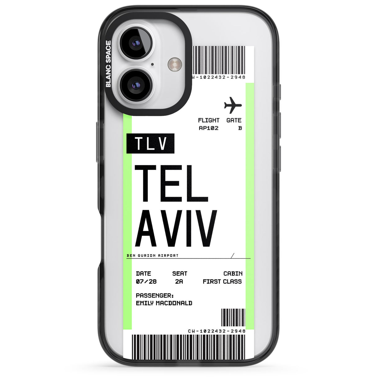 Personalised Tel Aviv Boarding Pass