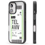 iPhone 16 Pro Max Personalised Tel Aviv Boarding Pass Black Impact Phone Case